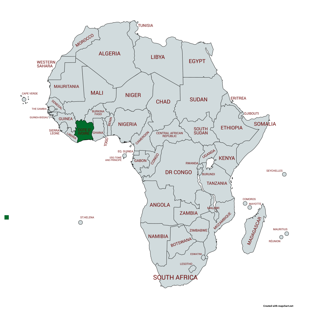 ベストコレクション コートジボワール 地図 コートジボワール 地図